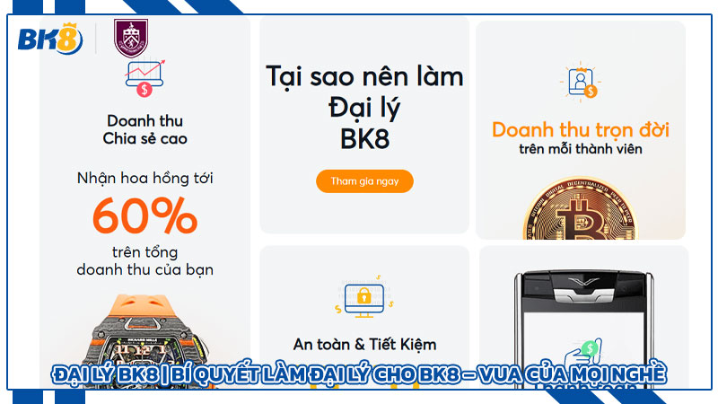 Đại lý BK8 | Bí quyết làm đại lý cho Bk8 - Vua của mọi nghề