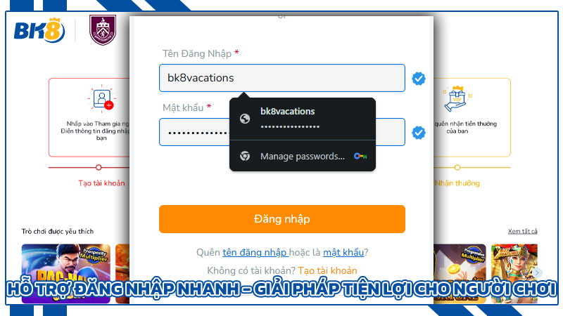 Hỗ Trợ Đăng Nhập Nhanh - Giải Pháp Tiện Lợi Cho Người Chơi