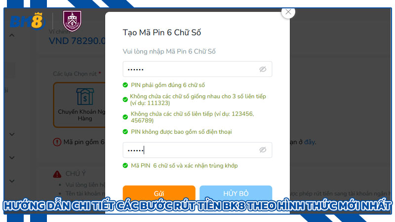 Hướng Dẫn Chi Tiết Các Bước Rút Tiền BK8 Theo Hình Thức Mới Nhất